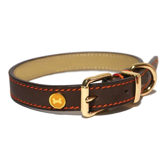 Rosewood Lux Leather Dog Collar