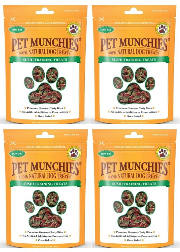 Pet Munchies Sushi Dog Training Treats 4 x 50g