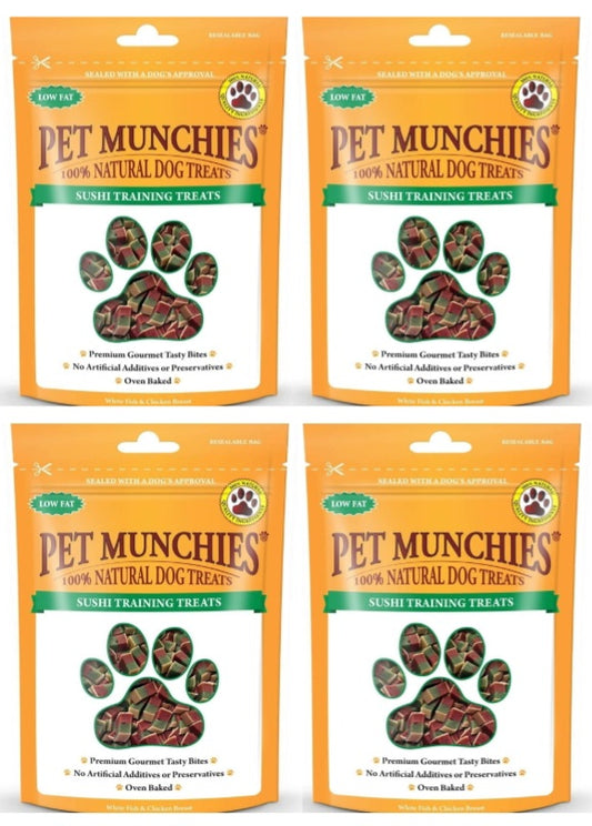 Pet Munchies Sushi Dog Training Treats 4 x 50g