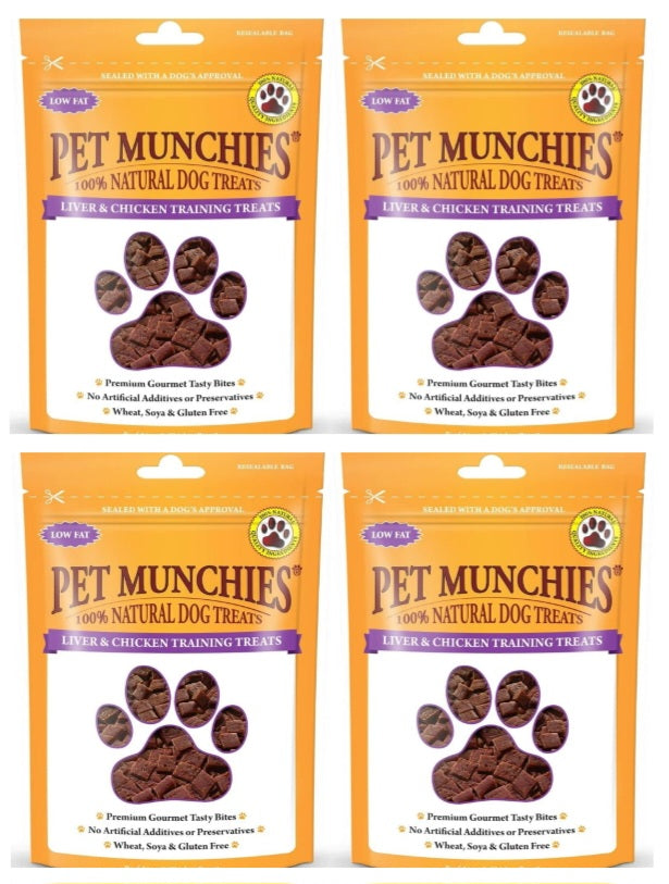 Pet Munchies Liver & Chicken Dog Training Treats 4 x 50g