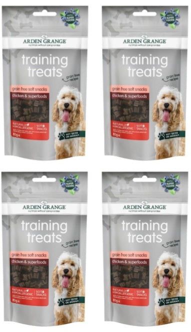 Arden Grange Training Treats Grain Free- Fresh Chicken & Superfoods 4 x 80g