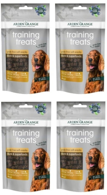 Arden Grange Training Treats Grain Free- Fresh Duck & Superfoods 4 x 80g