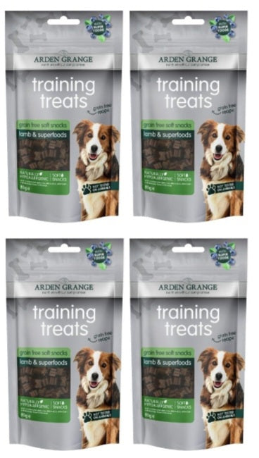 Arden Grange Training Treats Grain Free- Fresh Lamb & Superfoods 4 x 80g