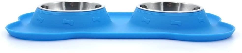 Super Design Double Bowl & Silicone Mat- Available in 3 colours