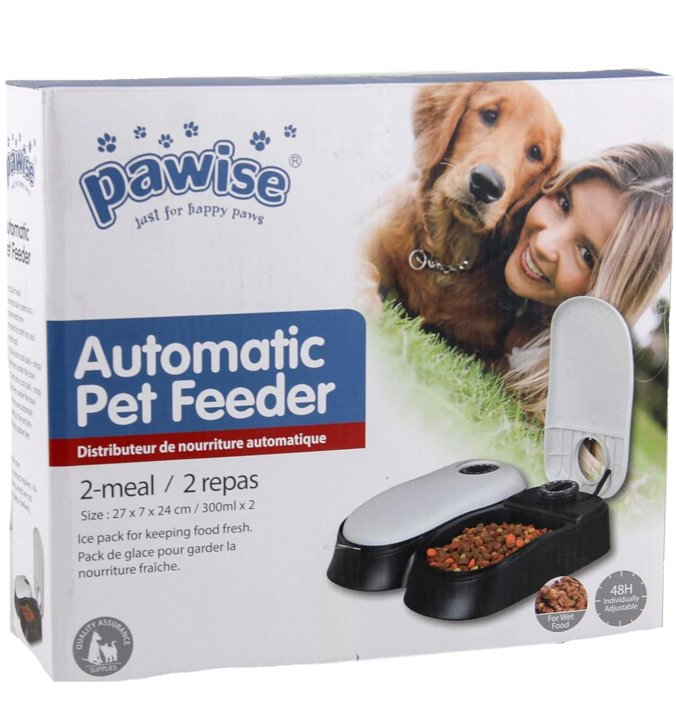 PAWISE Automatic Pet Feeder Double