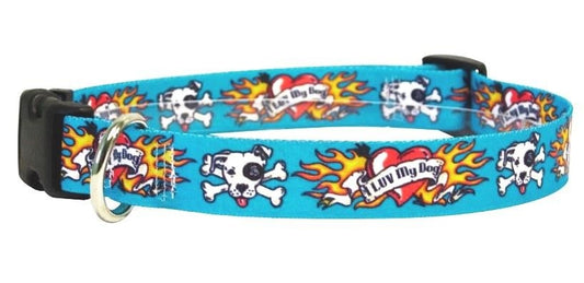 Yellow Dog Design Collar I Luv My Dog- Avaliable in 2 designs